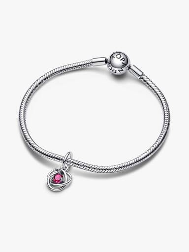 Pink Eternity Circle Dangle Charm