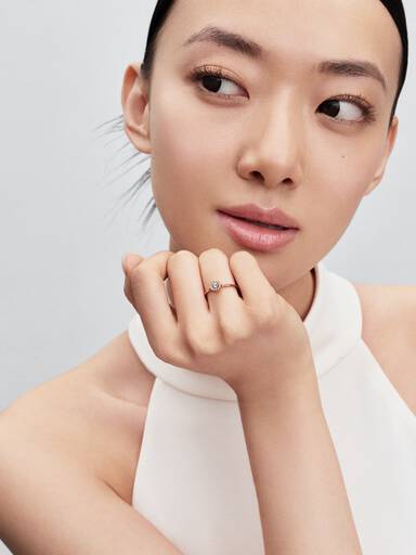 Round Pave Halo Ring