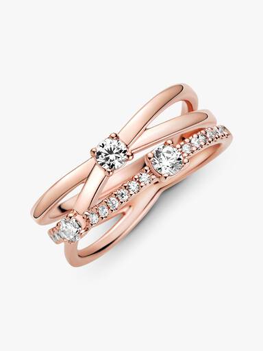 Sparkling Triple Band Ring
