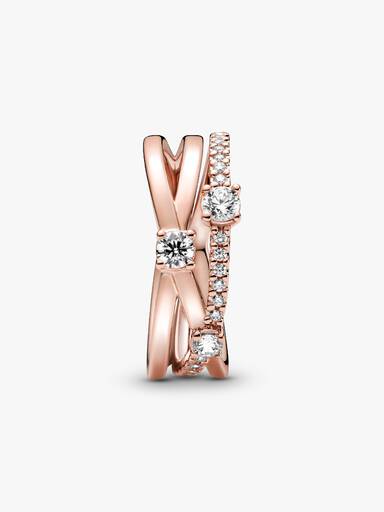 Sparkling Triple Band Ring