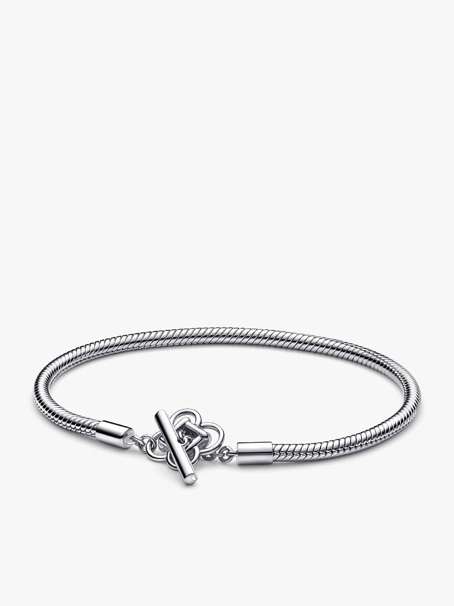 Pandora Moments Peace Knot T-bar Snake Chain Bracelet