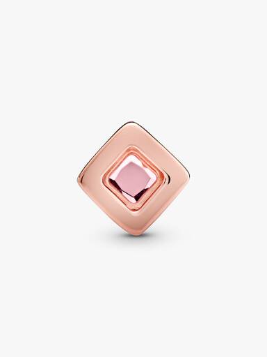 Pink Square Clip Charm
