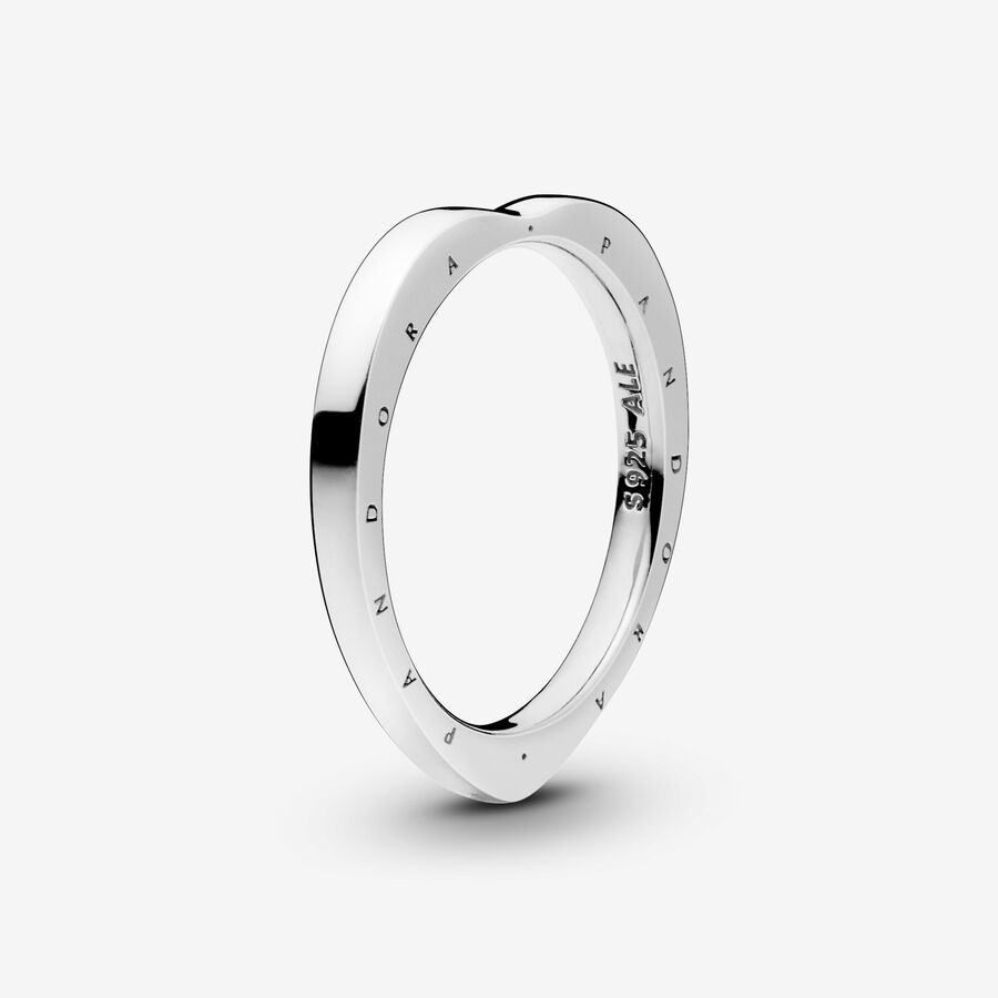 Heart-Shaped Pandora Logo Ring image number 0