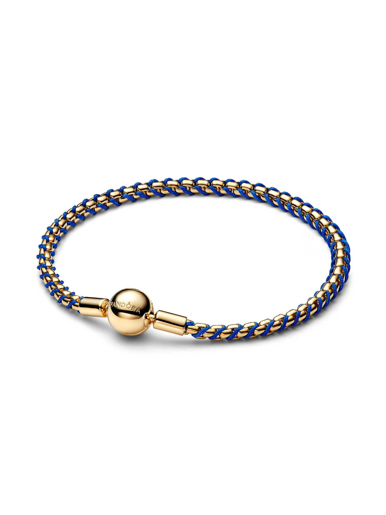 Blue Cord Box Chain Bracelet 
