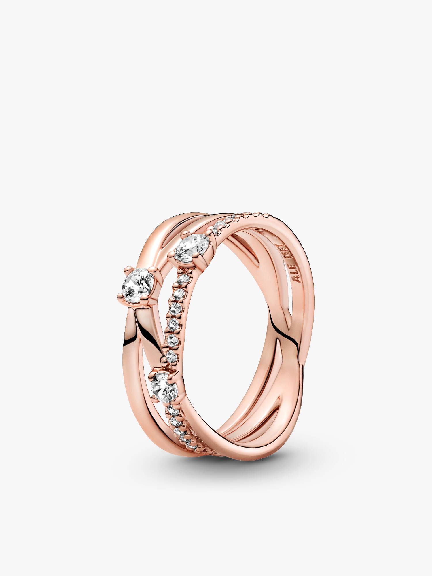 Sparkling Triple Band Ring