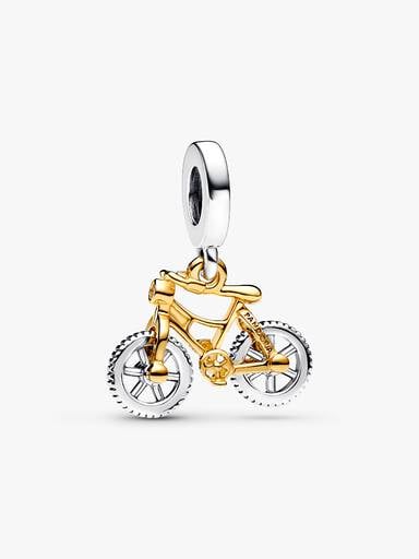 雙色金屬旋轉車輪單車吊飾