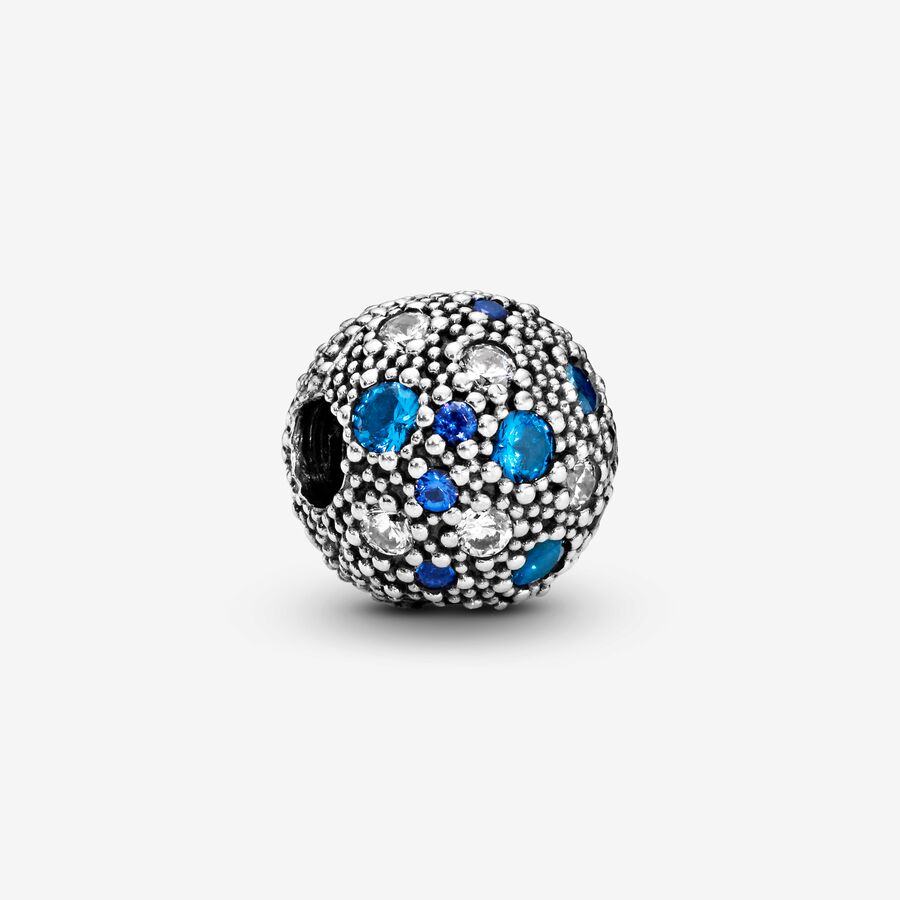 Blue Beaded Texture Clip Charm image number 0