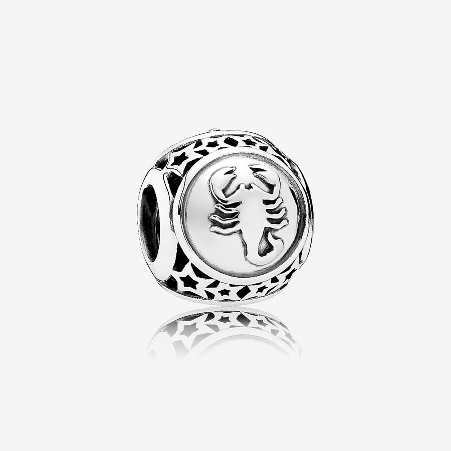 SALE - Scorpio star sign silver charm image number 0