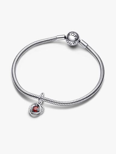 True Red Eternity Circle Dangle Charm