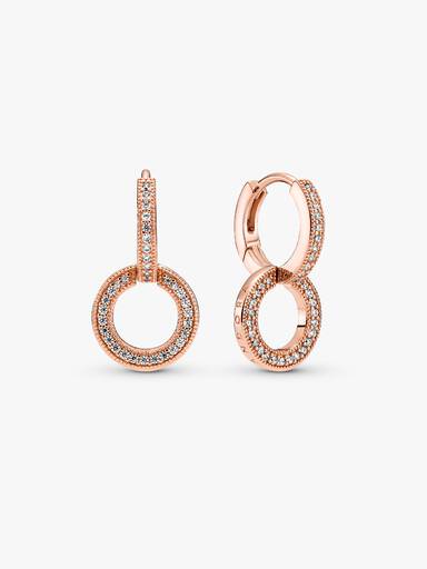 Sparkling Double Hoop Earrings