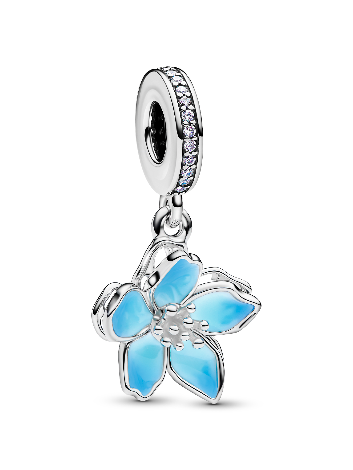 アクセサリー PANDORA Blue Blossom Dangle Charm Blue Blossom Dangle Charm | Sterling silver | Pandora HK