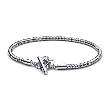 Pandora Moments Peace Knot T-bar Snake Chain Bracelet