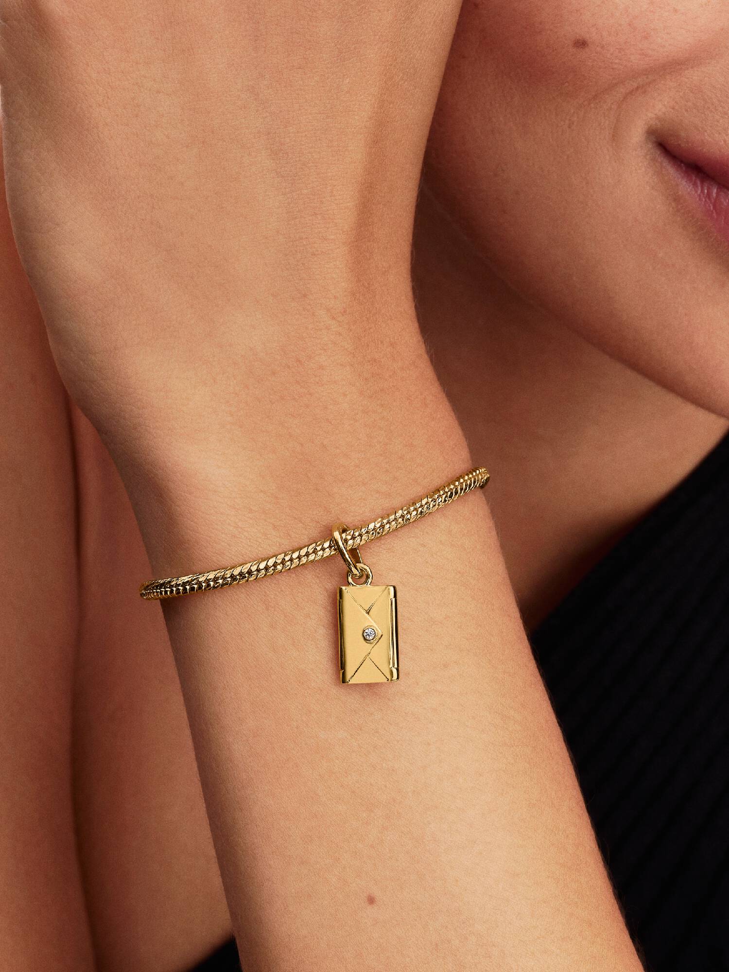 Engravable & Openable Envelope Dangle Charm